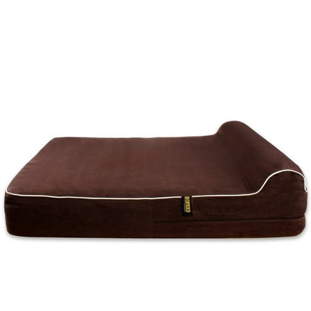 KOPEKS Dog Bed Replacement Cover (ONLY) Memory Foam Beds - Brown - Large