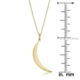 thumbnail image 2 of KoolJewelry 10k Yellow Gold Crescent Moon Pendant on Cable Chain Necklace (18 inch), 2 of 5