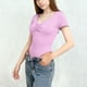 thumbnail image 5 of Camiseta deportiva informal de manga corta con cuello en V de color liso para niños, top de poliéster para niños, 5 of 5