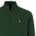 thumbnail image 2 of U.S. POLO ASSN. Jersey de punto para hombre con cuello alto, media cremallera y logotipo, algodón Verde oscuro L (Large), 2 of 3
