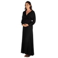 thumbnail image 4 of Maternity V Neck Bishop Sleeve Maxi Dress, 4 of 6