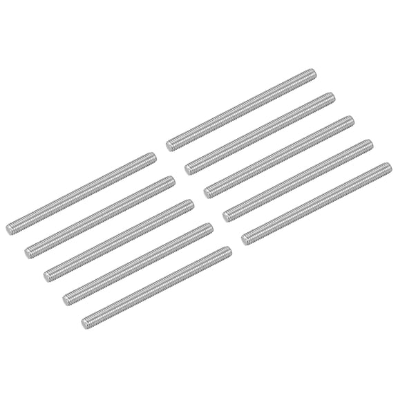 10Pcs M5-0.8x70mm Fully Threaded Rods, 304 Stainless Steel Thread Bar Studs