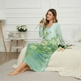 thumbnail image 6 of Psesaysky Long Nightgowns for Women Christmas Trees Print Soft Night Gown Long Sleeve Ladies Nightgowns Sleepwear Full Length Sleep Dress, Large, 6 of 7