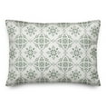 thumbnail image 2 of Creative Products Relax Green and White Medallion Tile Pattern 14x20 Indoor / Outdoor Pillow, 2 of 3
