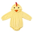 thumbnail image 2 of Baby Animal Outfit Long Sleeve Zipper Hooded Romper Toddler Chicken for Girls Winter Clothes Size 0-24 Months, 2 of 7