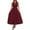 Red, variant on OSOLU Women Casual V-Neck Sleeveless Dress Basic Solid Color Everyday Summer Spring Dresses Styling Holiday Hawaiian Flowy Sundress