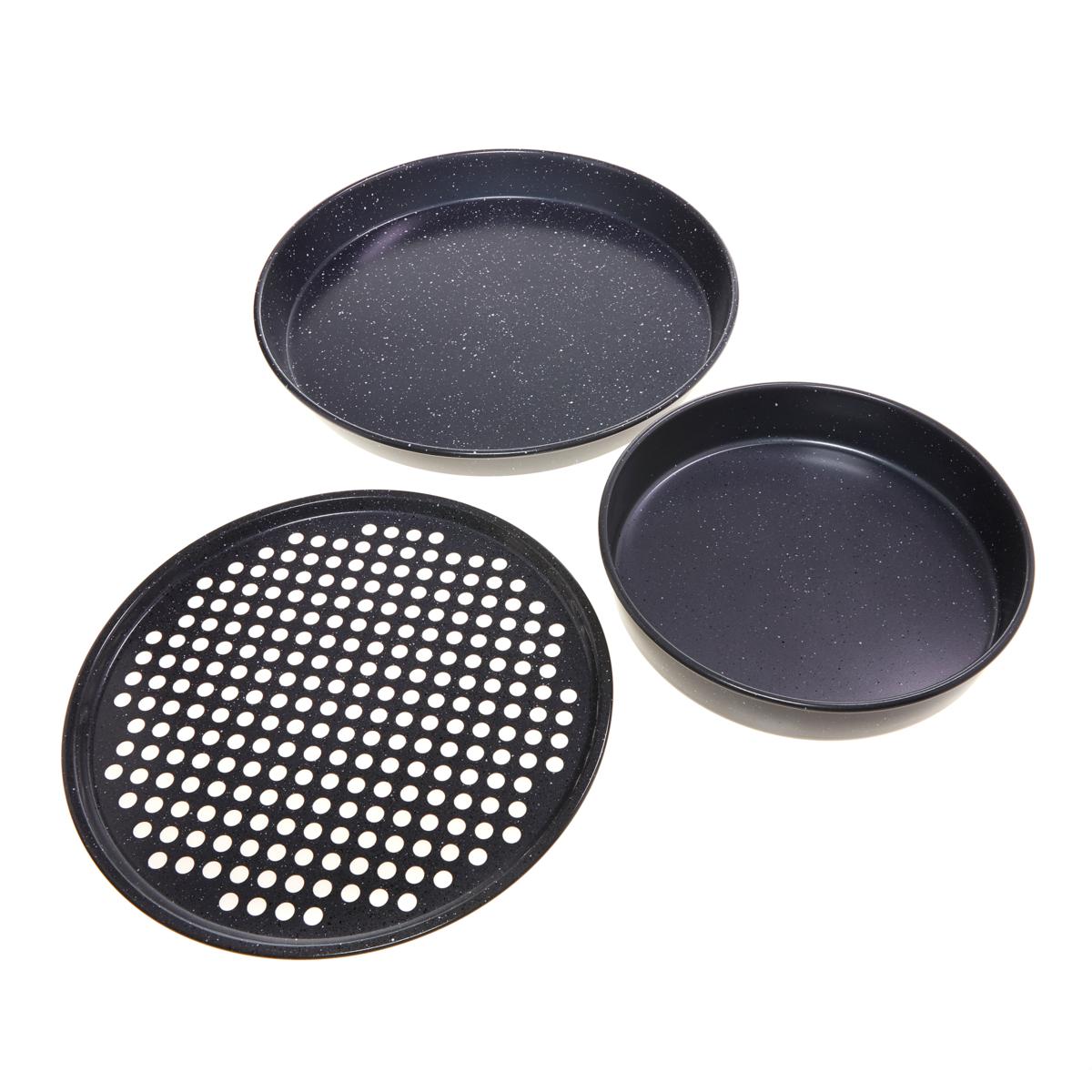 Curtis Stone DuraBake 3piece Pizza Pan Set Refurbished
