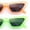 [2-Pack] Orange & Green, variant on Womens Neon Pop Color 80s Squared Cat Eye Sunglasses Orange Black