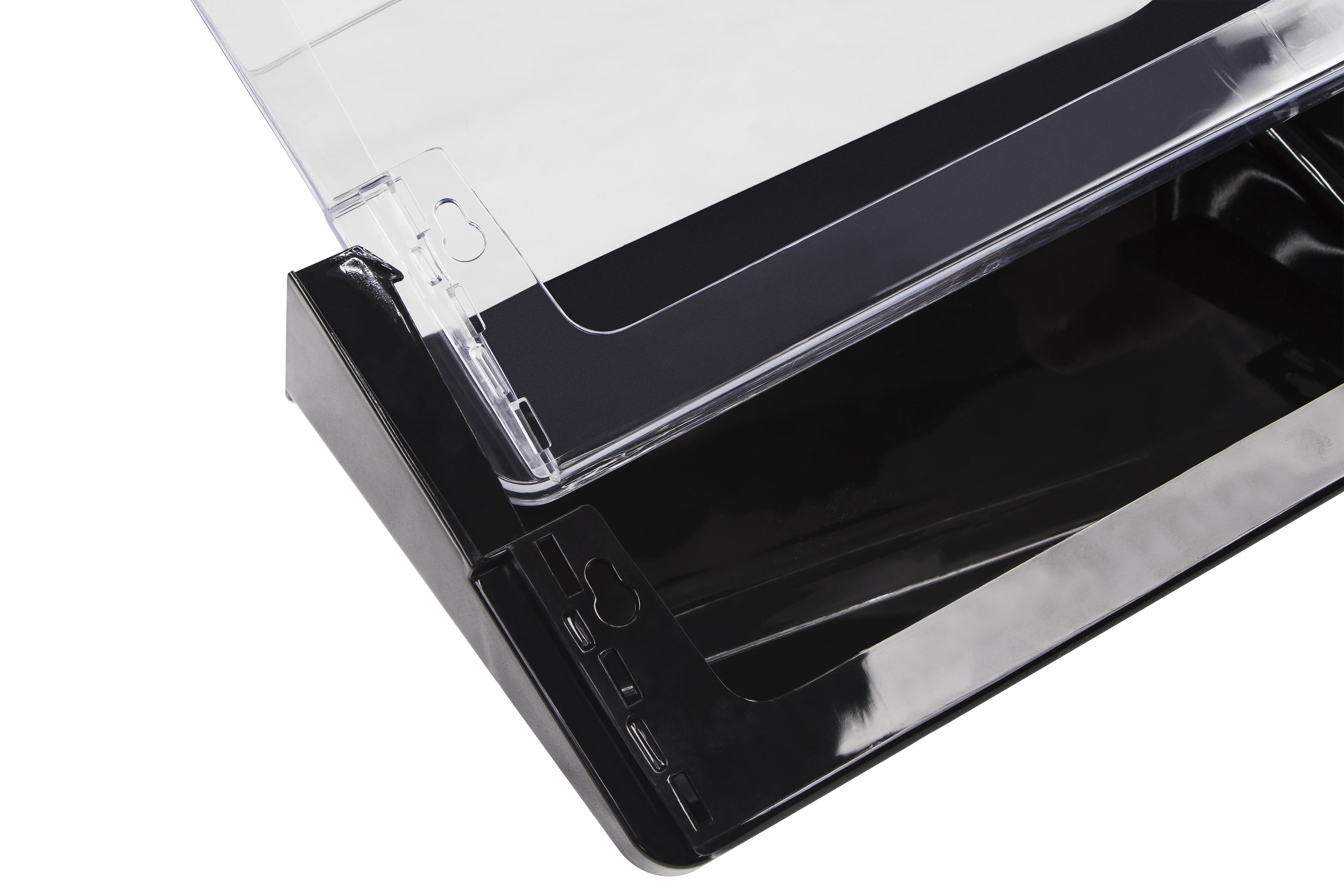Storex Legal-Size Unbreakable Wall Pocket, Plastic File Organizer, Smoke, 6-Pack