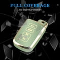 thumbnail image 6 of for Toyota Key Fob Cover with Keychain, 4 Button Car Key Case Shell for Tacoma Highlander Corolla Sequoia Camry Tundra Avalon RAV4 4Runner, Golden Edge Soft TPU Easy to Press, 6 of 15