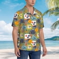 thumbnail image 5 of Daiia Hawaiian Style Hawaiian Shirt for Men Gentle Cotton Regular Short Sleeve Casual-Medium, 5 of 9