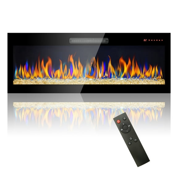 Holaki 60’’ x 3.9’’ Wall Mounted 5000 BTU Electric Indoor Fireplace