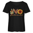 thumbnail image 3 of T-Shirt à Col en V d'Été Décontracté pour Femmes, Imprimé à Manches Courtes, 3 of 9