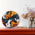 thumbnail image 2 of Yayeee 10" Wall Clock Battery Operated Quartz Round Silent Non-Ticking Home Decor, Abstract Wavy, 2 of 6