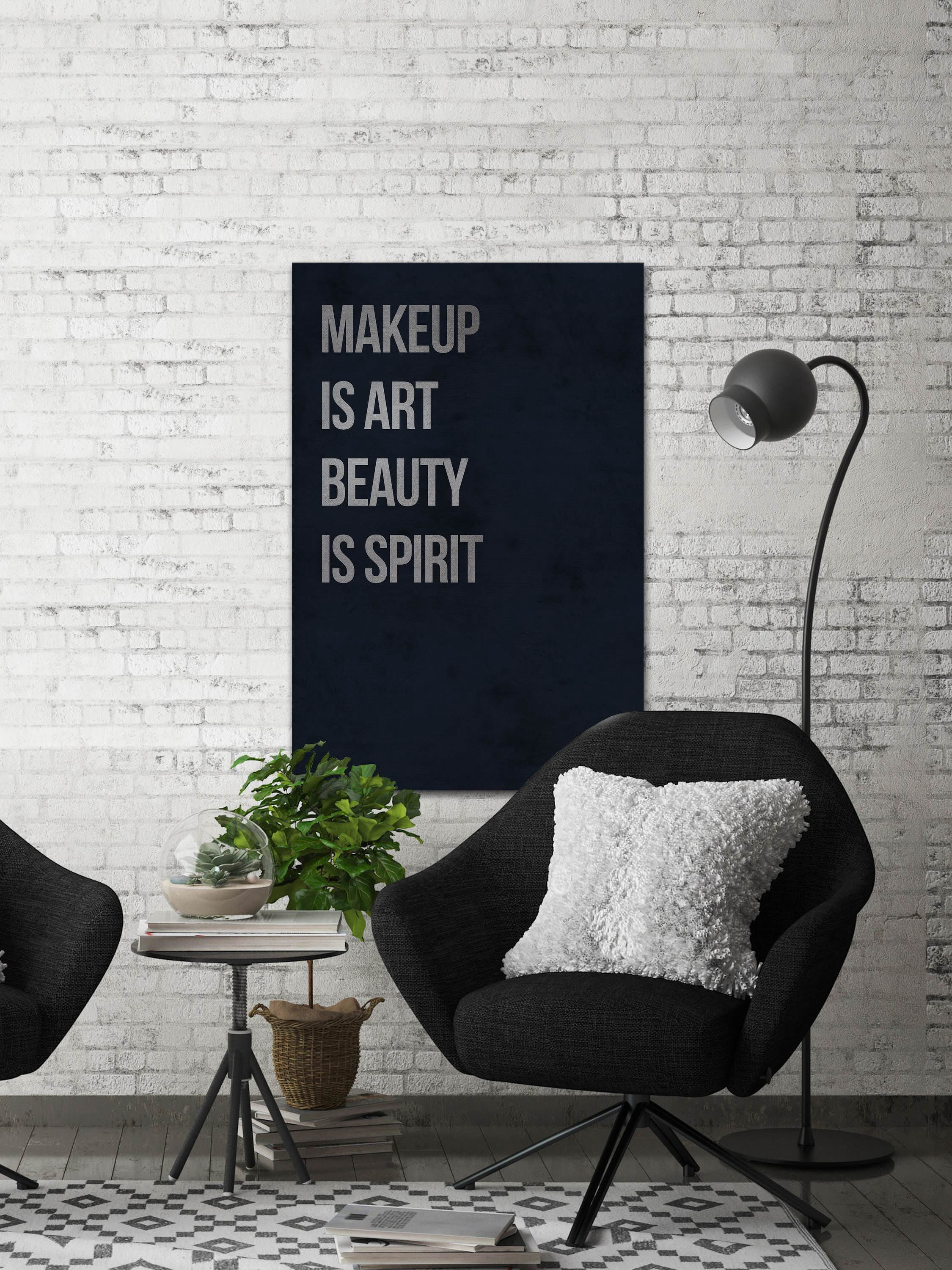 Makeup Is Art Beauty Is Spirit Painting Print on Wrapped Canvas