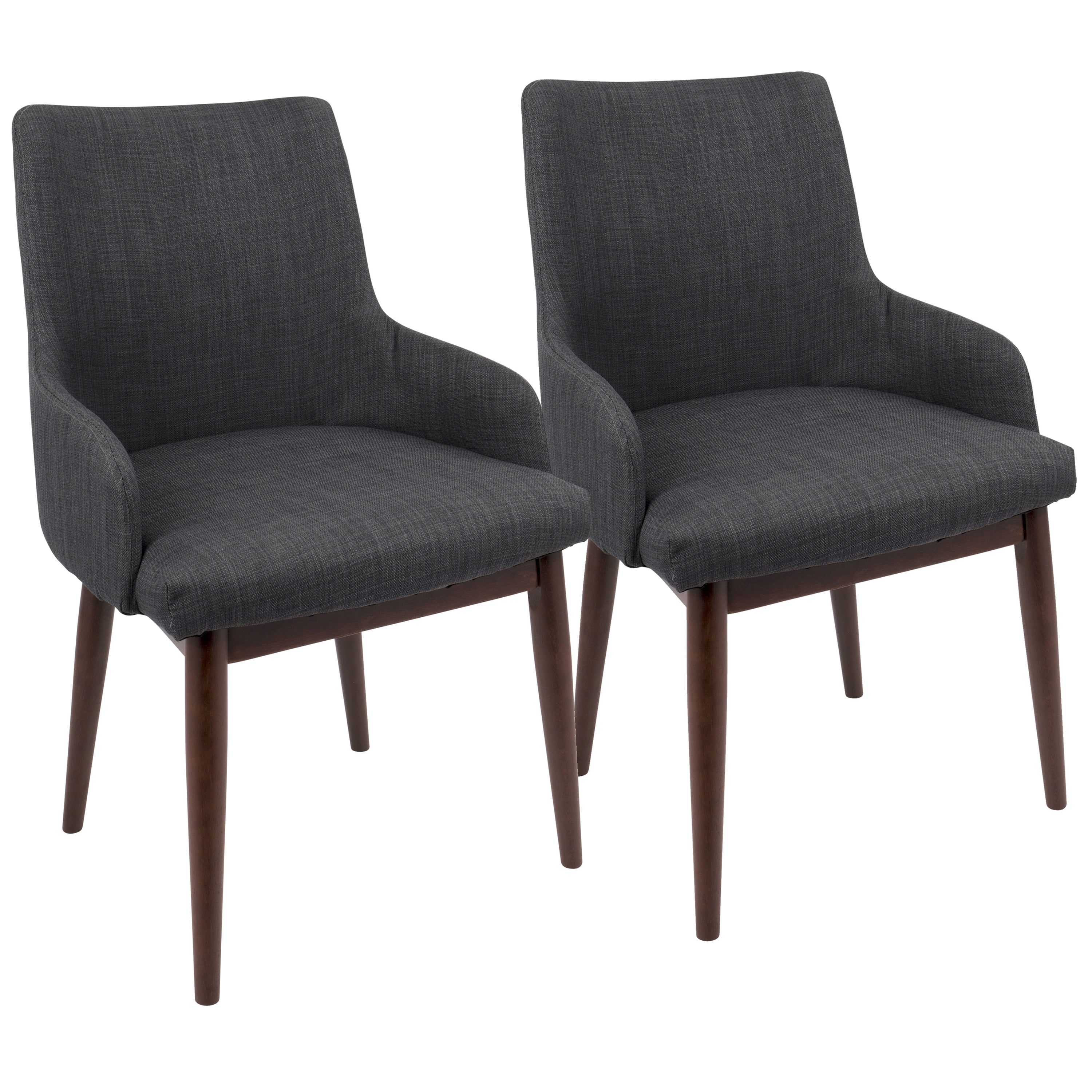 Santiago Mid Century Modern Dining Accent Chair Charcoal Fabric Upholstery By Lumisource Set Of 2 Walmart Com Walmart Com,2 Kids Bedroom Ideas For Small Rooms