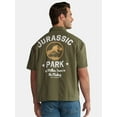 thumbnail image 3 of Jurassic Park Men's and Big Men's Dinosaur Committee Button Up Shirt, Sizes S-3XL, 3 of 5