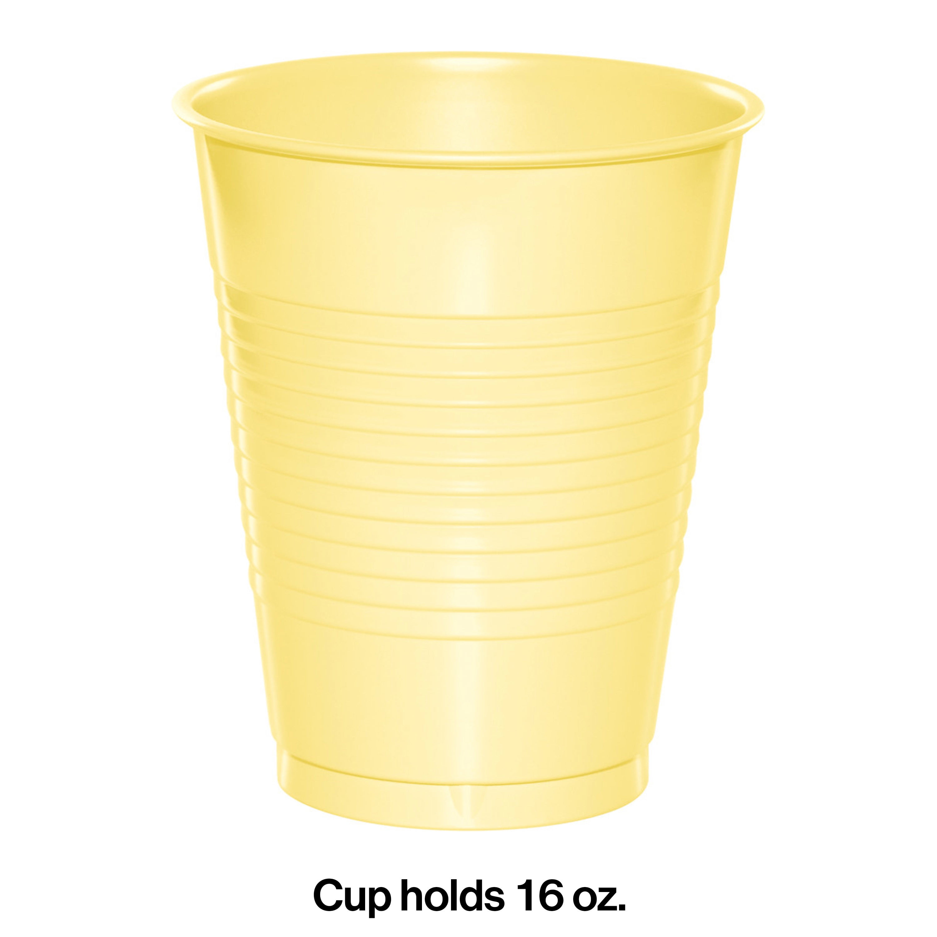 Choice 16 oz. Yellow Plastic Cup - 1000/Case