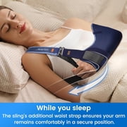 Velpeau Arm Sling Shoulder Immobilizer for Left or Right Arm - Comfortable Relief for Shoulder & Elbow Injury, Rotator Cuff Surgery, Broken Wrist, Hand Fit Men & Women(Breathable type,L)