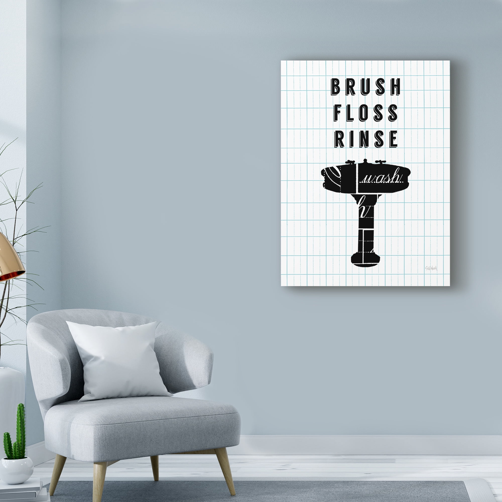 Trademark Fine Art 'Letterform Sink' Canvas Art by Sue Schlabach