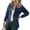 Navy, variant on FAVIPT 2024 Womens Faux Leather Blazer Jacket,Faux Leather Jacket Women Notched Collar Slim Fit Business Casual Blazer Long Sleeve Open Front Jacket