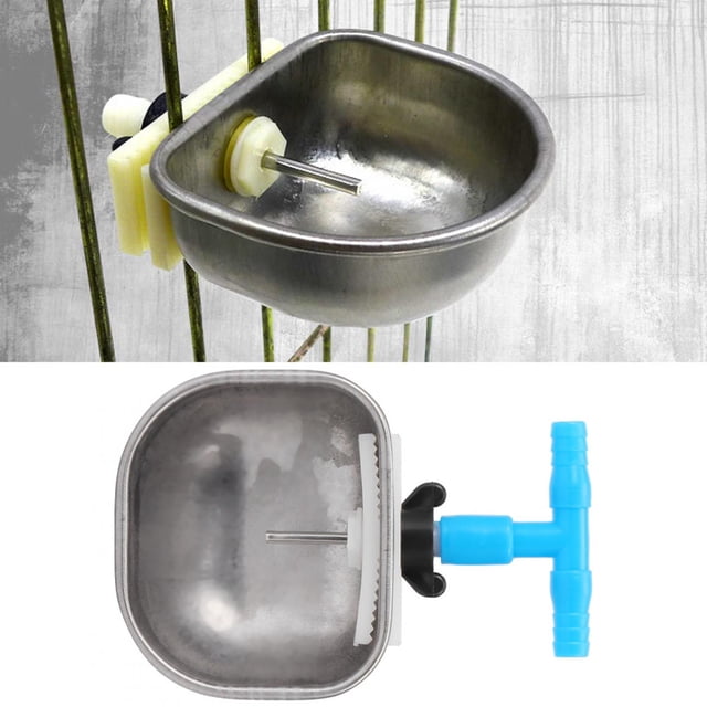 5Pc Drinking Bowl, Stainless Steel AutomaticDrinker Drinking Bowl Waterer forFeeding, Practical Farm Accessory