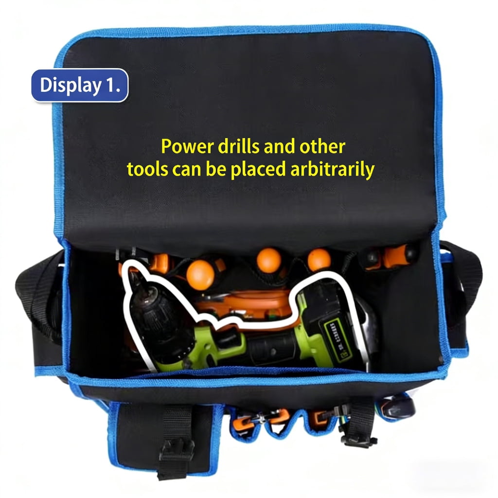 PatungKu Tool Bag Wide Mouth Tool Storage Bag Tool Organizer Bag Screwdriver Home Organizer for Indoor and Outdoor Gardening