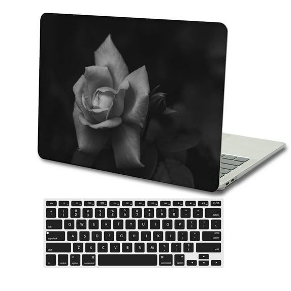 KSK KAISHEK Hard Shell Only Compatible 2019 2018 2017 2016 Release Newest MacBook Pro 15 inchs with Touch Bar + Black Keyboard Cover Model: A1707&A1990 Rose series 0080