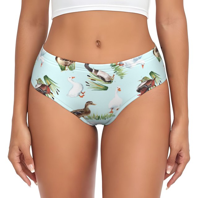 Balery Duck Animals Farm Ropa Interior de Algodón para Mujer con Dibujo – Braguitas Cómodas y Elásticas, Estilo Clásico-Medium