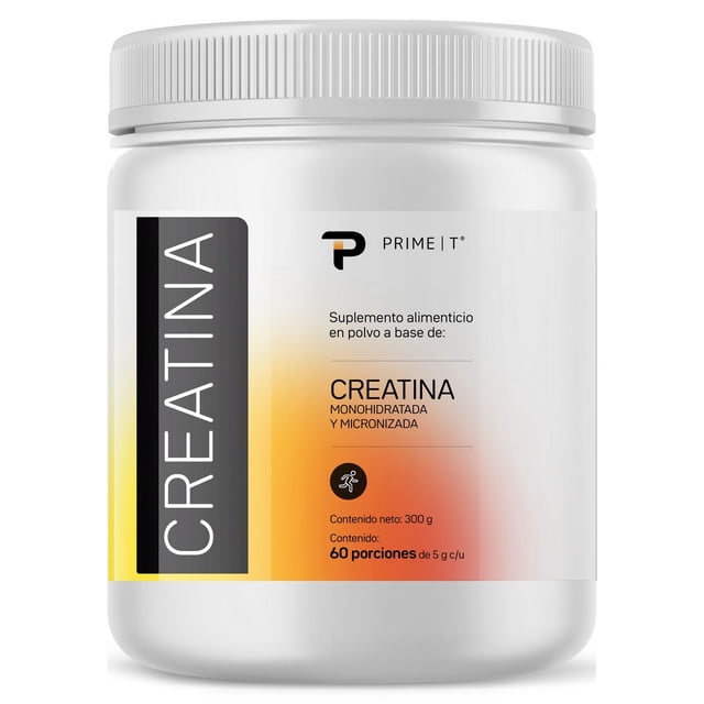 Primetech Creatina Monohidratada y Micronizada en polvo, sin sabor, 60 Servicios de 5g. Alta pureza sin aditivos para mayor resistencia y rendimiento.