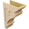 thumbnail image 5 of 9"W x 18"D x 27"H Classic Mayflower Rough Cedar Woodgrain TimberThane Corbel, Primed Tan, 5 of 6