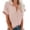 Pink, variant on Paguaki Womens Short Sleeve Button Down Shirts Chest Pocket V Neck Collared Loose Fit Casual Women Summer Tops