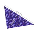 thumbnail image 2 of Dog Bandanas, Yellow Fish Purple Jellyfish Adjustable Dog Scarf Triangle Bib Handkerchief Accessories for Small Medium Large Dogs, Cats, Pets, 2 of 6