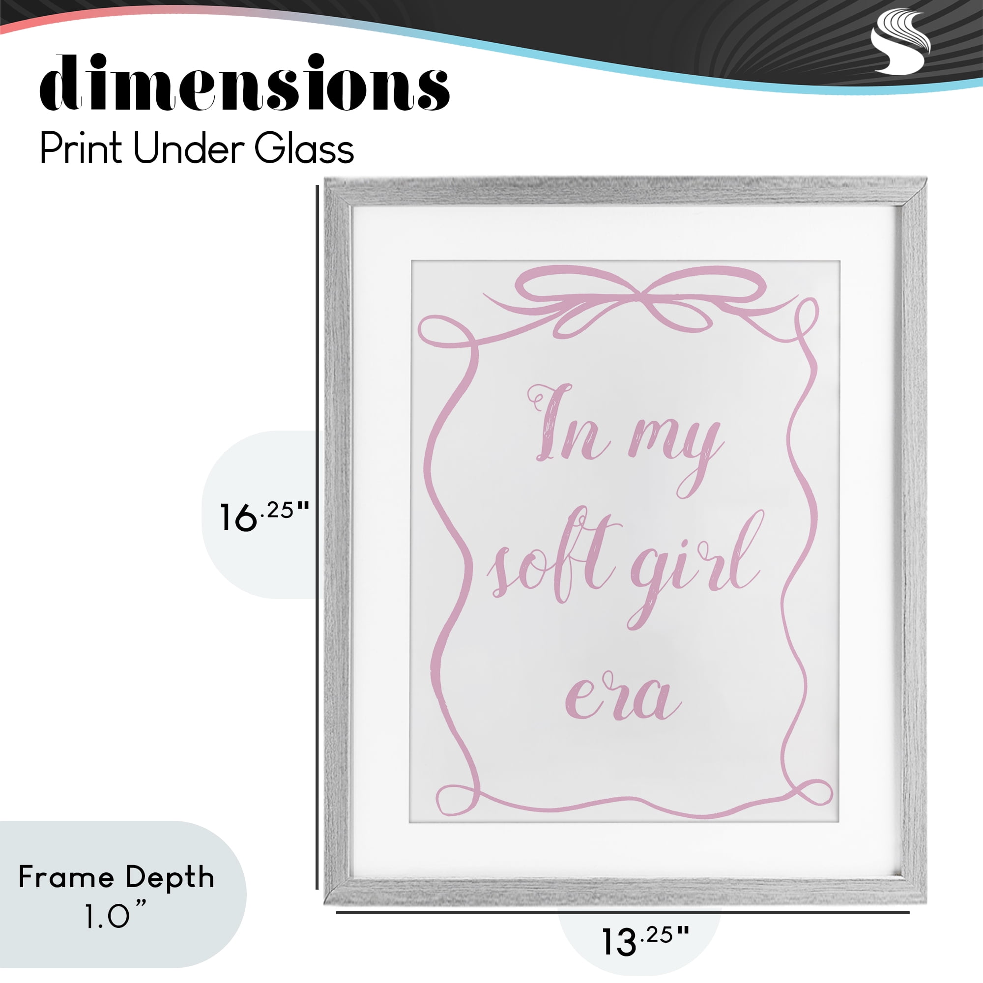 Stupell Industries In My Soft Girl Era Gray Framed Print Under Glass, design by Lucille Price