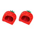 thumbnail image 4 of Injueey Soft Strawberry Hat Cosplay Headgear Photo Props for Holiday New Year Party Rojo 28x35cm 2Conjunto, 4 of 6
