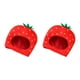 thumbnail image 4 of Injueey Soft Strawberry Hat Cosplay Headgear Photo Props for Holiday New Year Party Rojo 28x35cm 2Conjunto, 4 of 6