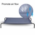 thumbnail image 3 of Gymax Large Dog Cat Bed Elevated Pet Cot Indoor Outdoor Camping Steel Frame Mat, 3 of 9