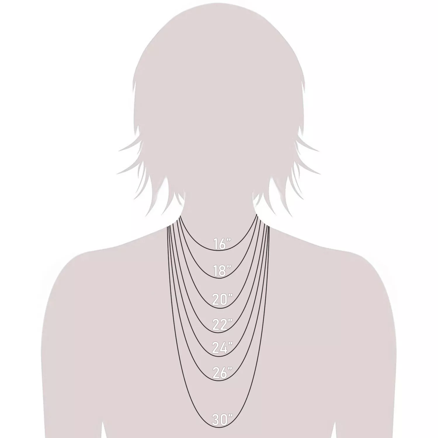 14k Solid White Gold Box Chain Necklace, 16" 18" 20" 24" Inch, 0.4mm 0.5mm 0.6mm