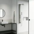 thumbnail image 2 of VIGO Bowery 58 in. H x 4 in. W 4-Jet Shower Panel System with Round Head, Tub Filler and Hand Shower Wand in Stainless Steel, 2 of 13