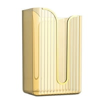 Ovzne Acrylic Paper Towel Holder, Wall Mounted Paper Towel Dispenser, Adhesive Tissue Box Guest Napkin Countertop Paper Towel Holder for Bathroom(Khaki)