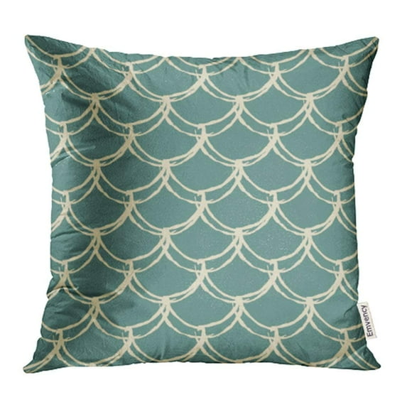 EREHome Fish Scale Reptile Dragon Skin Tillable Your Swimwear Blue Mermaid Tail Pillowcase Cushion Cover 20x20 inch