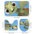 thumbnail image 3 of Finding Nemo 4 Piece Shower Curtain Set with Non-Slip Rugs, Toilet Lid Cover and Bath Mat, Cartoon Bathroom Decor Waterproof Shower Curtain with 12 Hooks, 72 x 72inch, 3 of 8