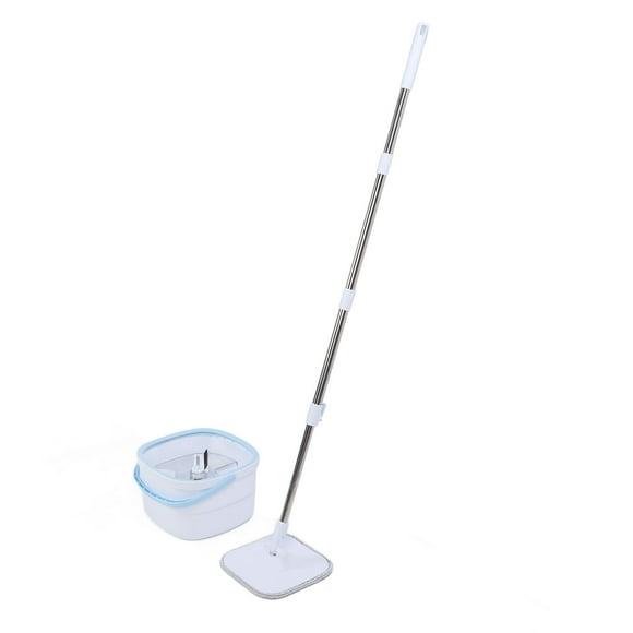 Spin Mop Cleaning System, 360 Degree Rotating Convenient Drainage Spin Mop and Bucket Set Dry Wet Use for Hardwood Tile Marble