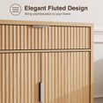thumbnail image 5 of VEANERWOOD Sideboard Storage Cabinet with Doors and Shelves, Wooden Fluted Cabinet with Adjustable Shelves, Credenza Storage Cabinet for Kitchen, Living Room, 5 of 8