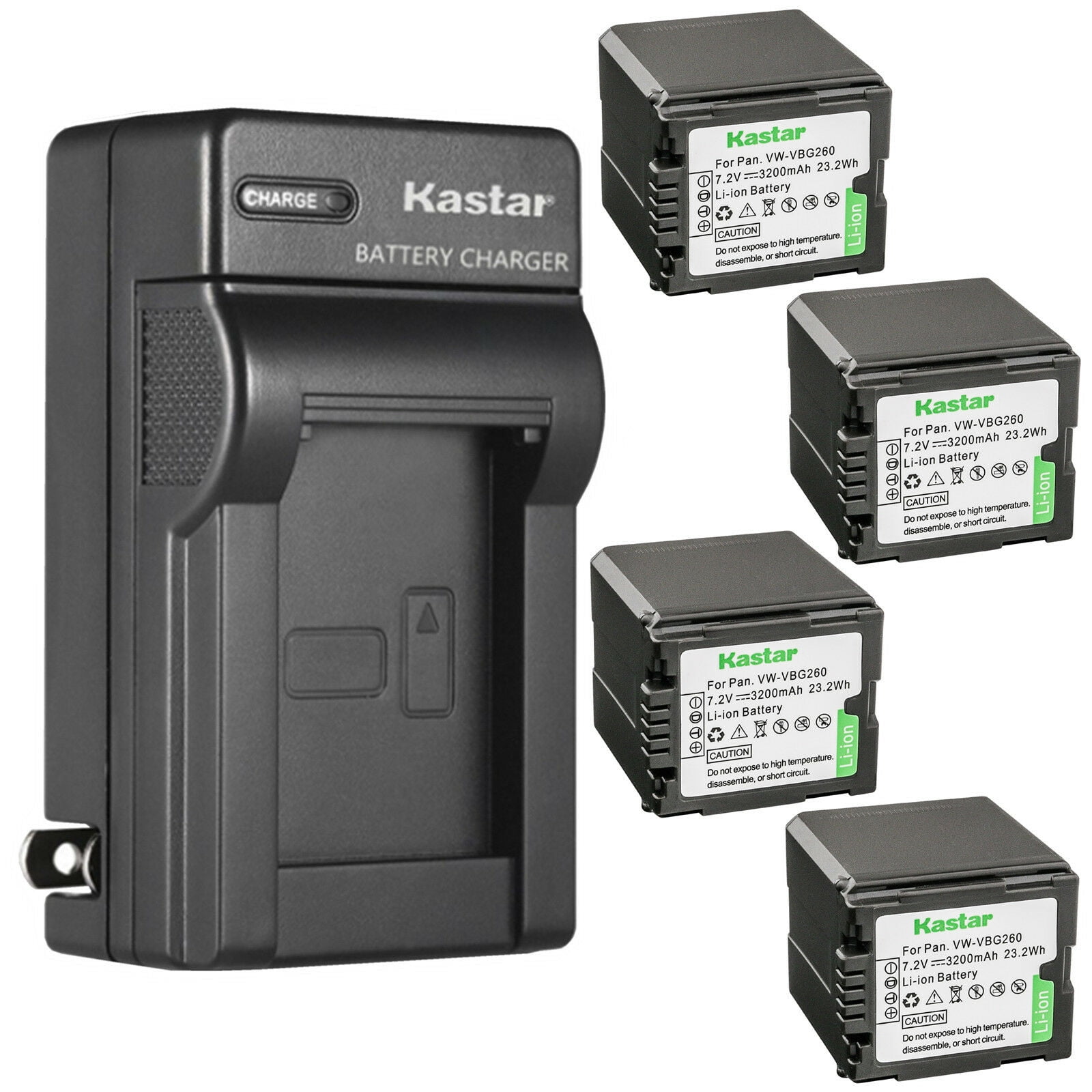 Aquarium Vooruit mannelijk Kastar 4-Pack VW-VBG260 Battery and AC Wall Charger Replacement for  Panasonic HDC-DX1, HDC-DX1EG-S, HDC-DX1GK, HDC-DX1P, HDC-DX1-S, HDC-DX3,  HDC-HS9, HDC-HS9EG-S, HDC-HS9GK, HDC-HS20, HDC-HS20K - Walmart.com