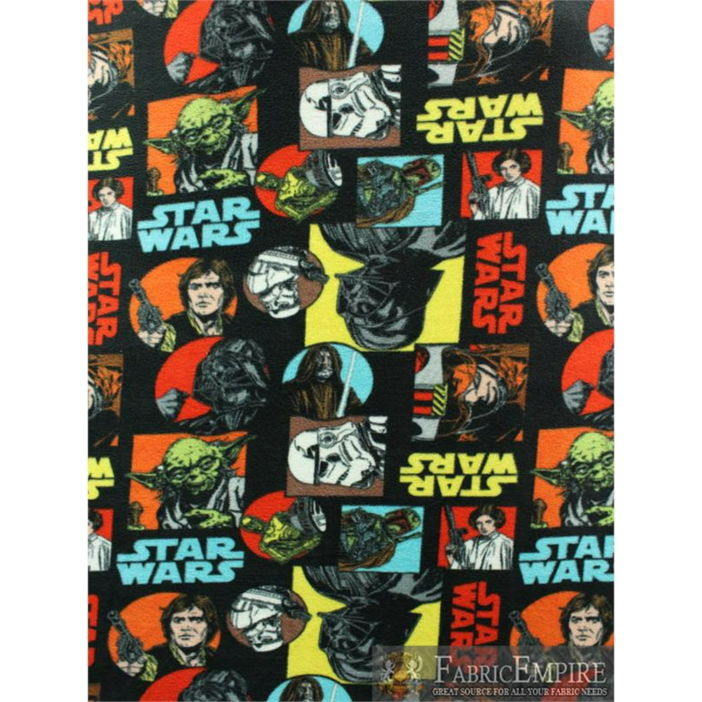 Fleece Fabric Printed ANTI PILL STAR WARS CHARACTERS LICENSED Walmart