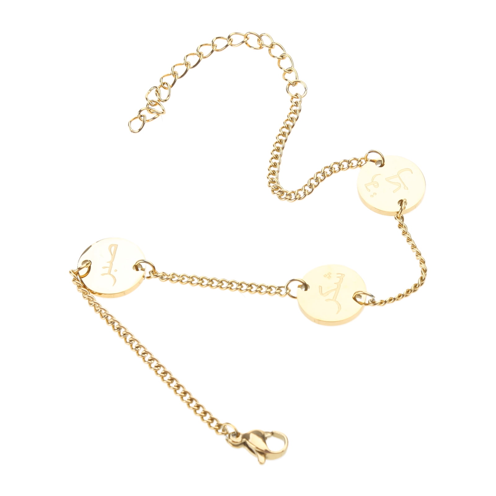Pendant Arabic Coin Stainless Steel Wrist Jewelry Adjustable Chain Fashion Jewelry