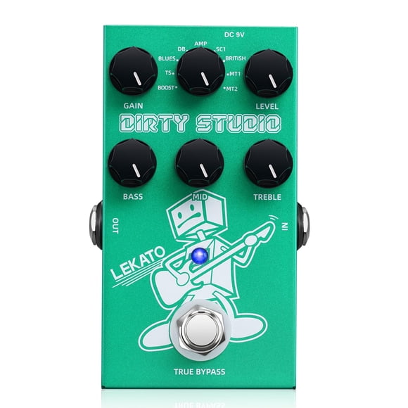 Pedal de efectos de guitarra LEKATO Boost Distortion Overdrive