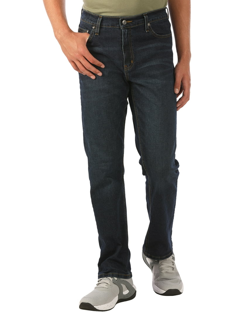 George Men's Relaxed Fit Jeans, Straight Leg, Stretch Denim, Machine  Washable - Walmart.com
