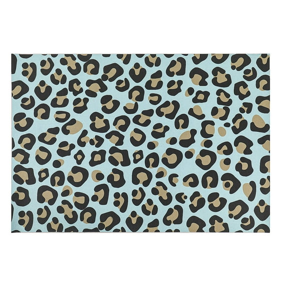Evergreen Blue Animal Print Layering Mat Inches 11.5 x 9.5 Inches Indoor and Outdoor Decor